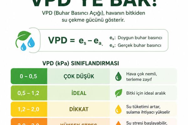 VPD: Bitkilerinizin Mutlu mu, Stresli mi Olduğunu Gösteren Gizli Gösterge